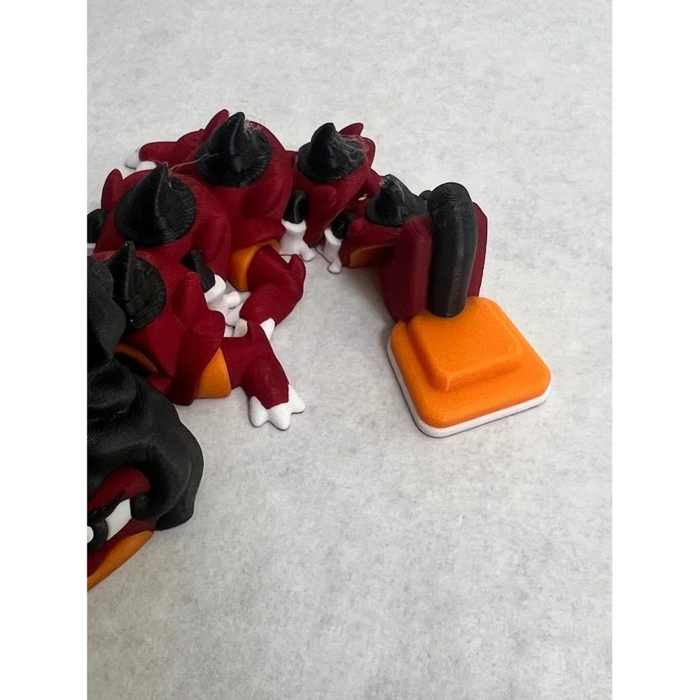Salem Sister Articulated 3D Printed Dragon Witch Halloween Fidget Toy Red Black